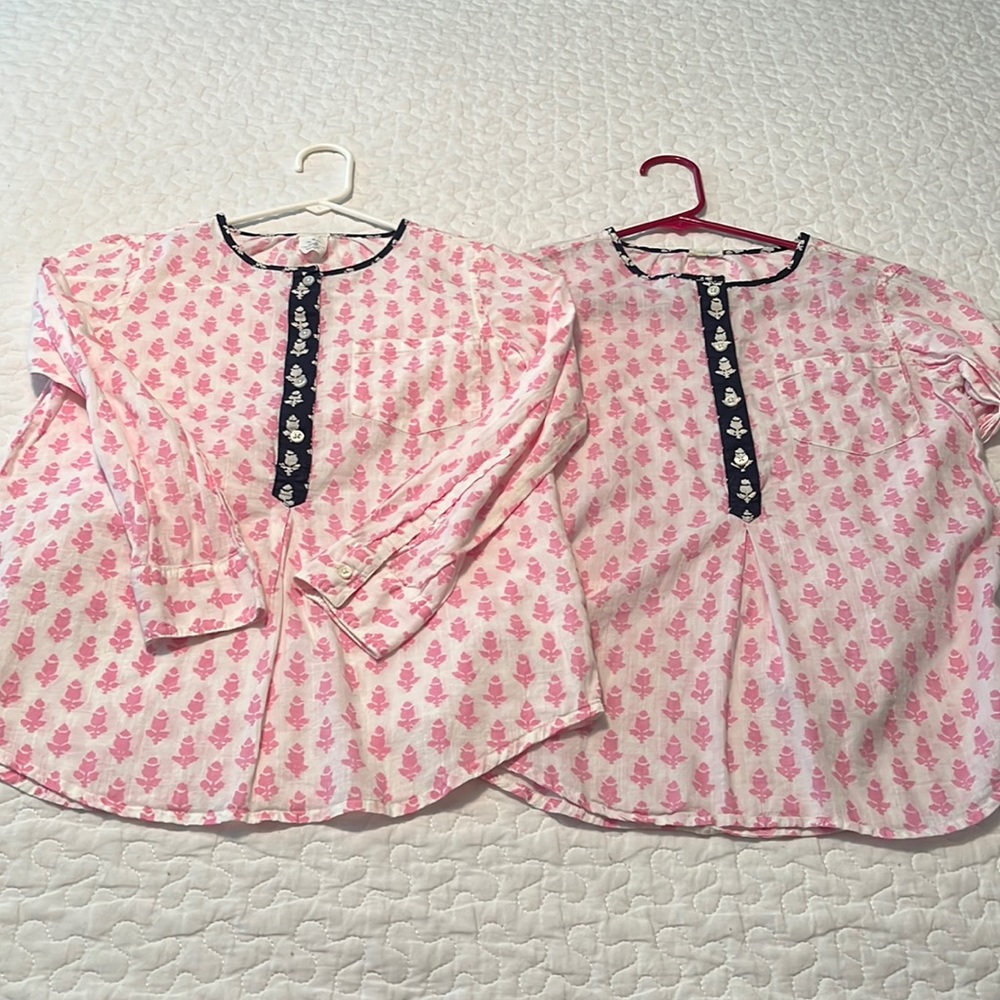 Crewcuts Blouse, Size 10, pink and white